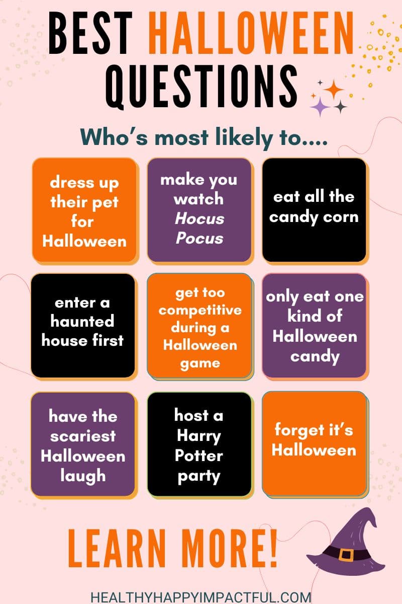 Best Halloween questions pin: who is most likely