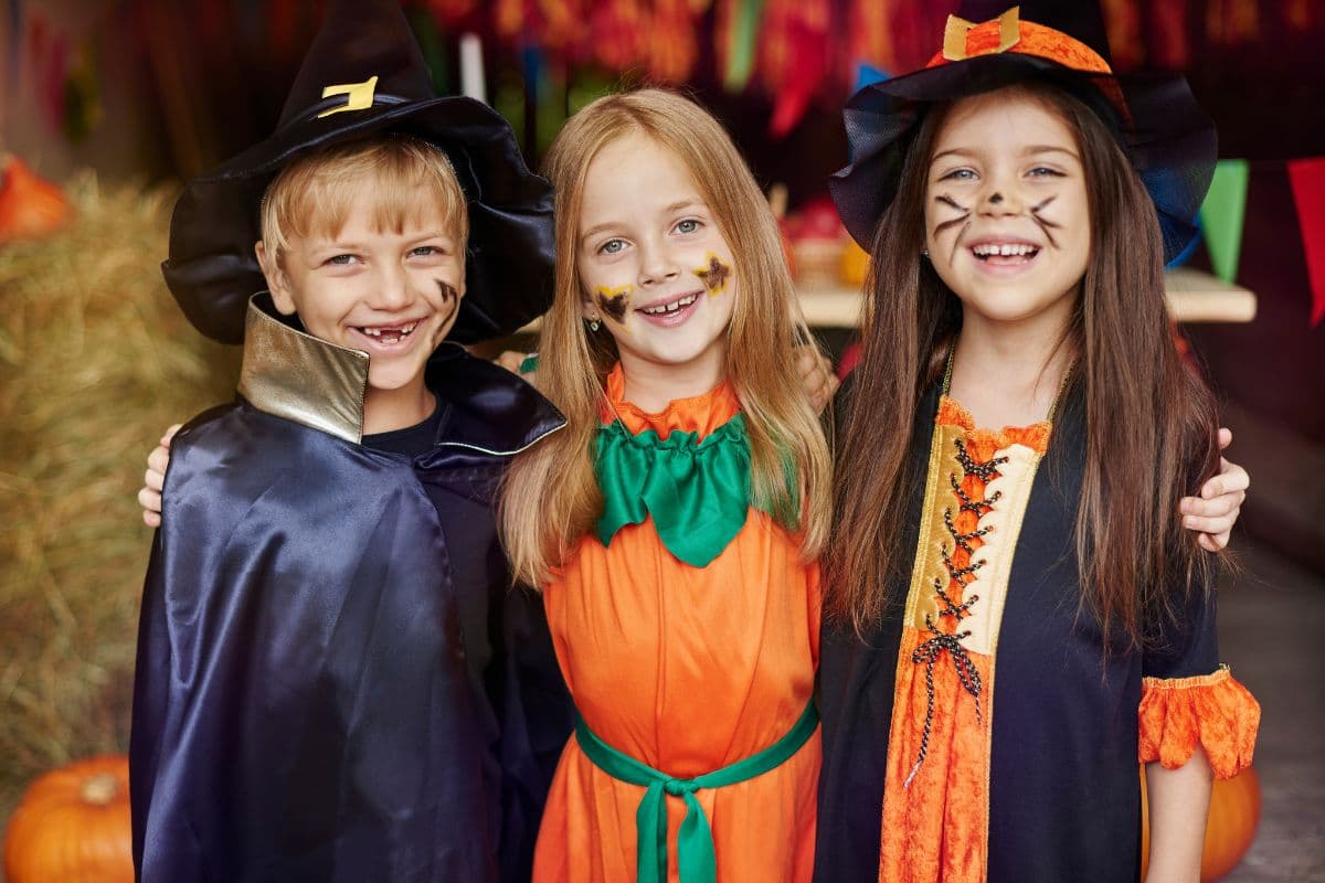 kids dressed in costumes