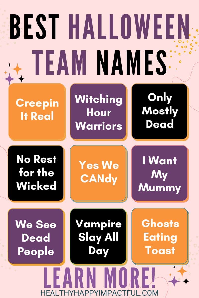 Best Halloween team names, spooky, clever, for scavenger hunts, bowling, 5k, golf and other fun sports