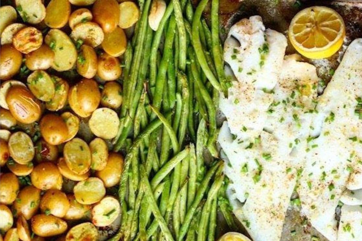 easy fish and veggie meal