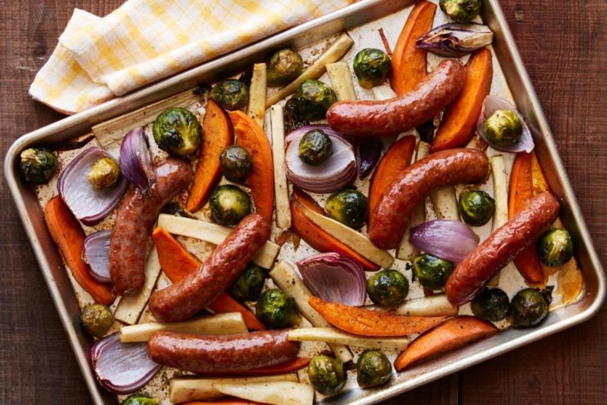 easy sheet pan recipes sausage supper