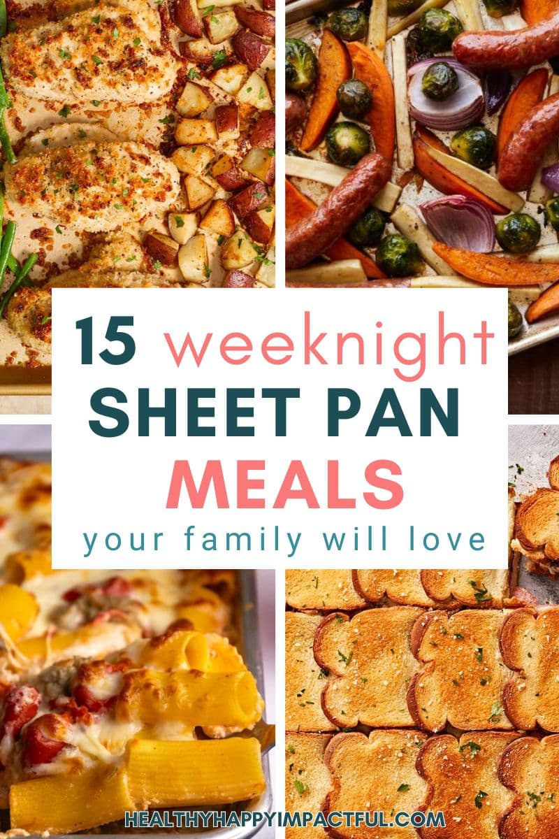 one pan sheet pan recipes and meals pin