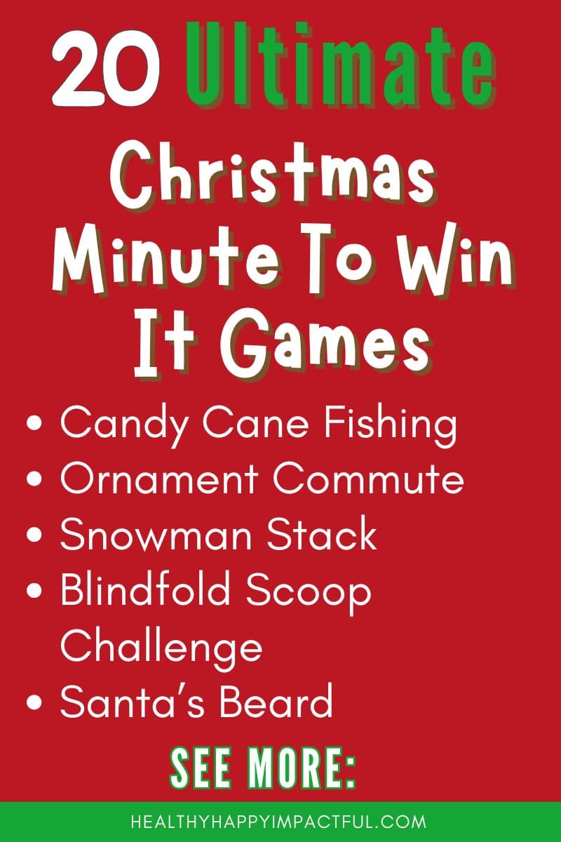 Christmas minute to win it games for kids and adults