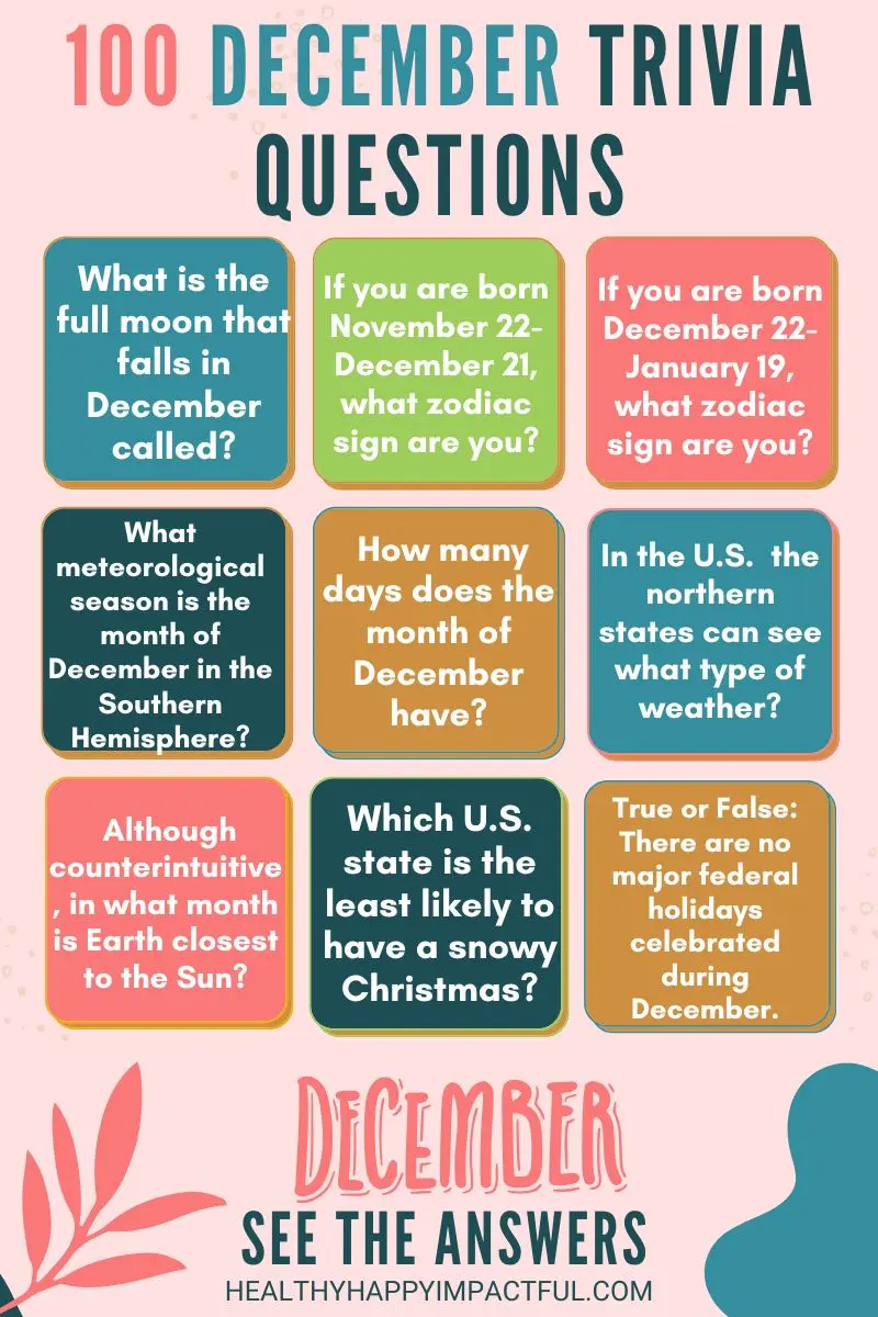 fun facts December trivia questions quiz