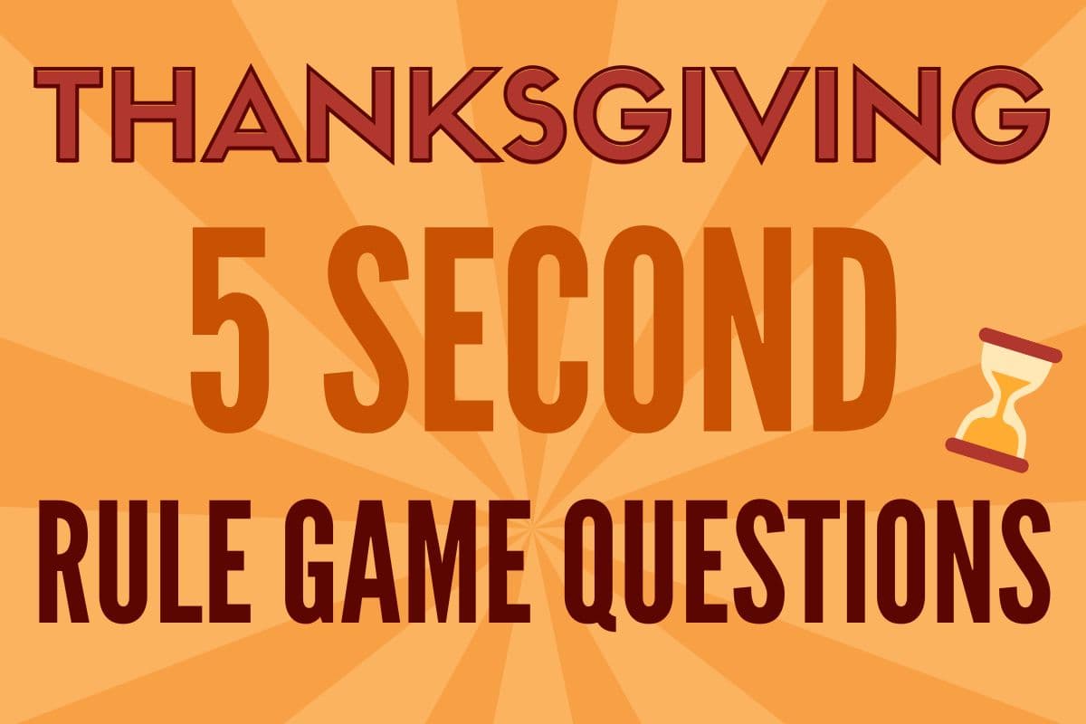 5 second rule game instructions for kids and adults at Thanksgiving