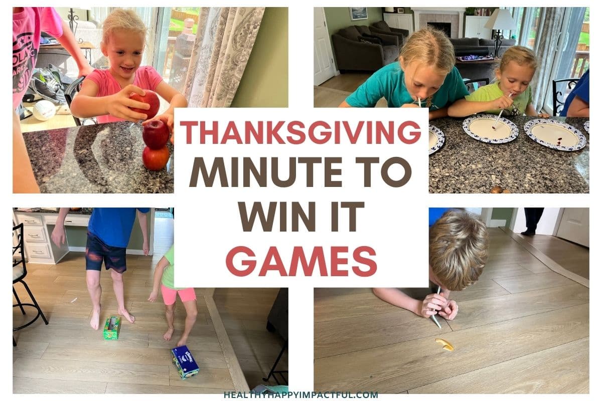 Thanksgiving minute to win it games for groups, family, holiday parties