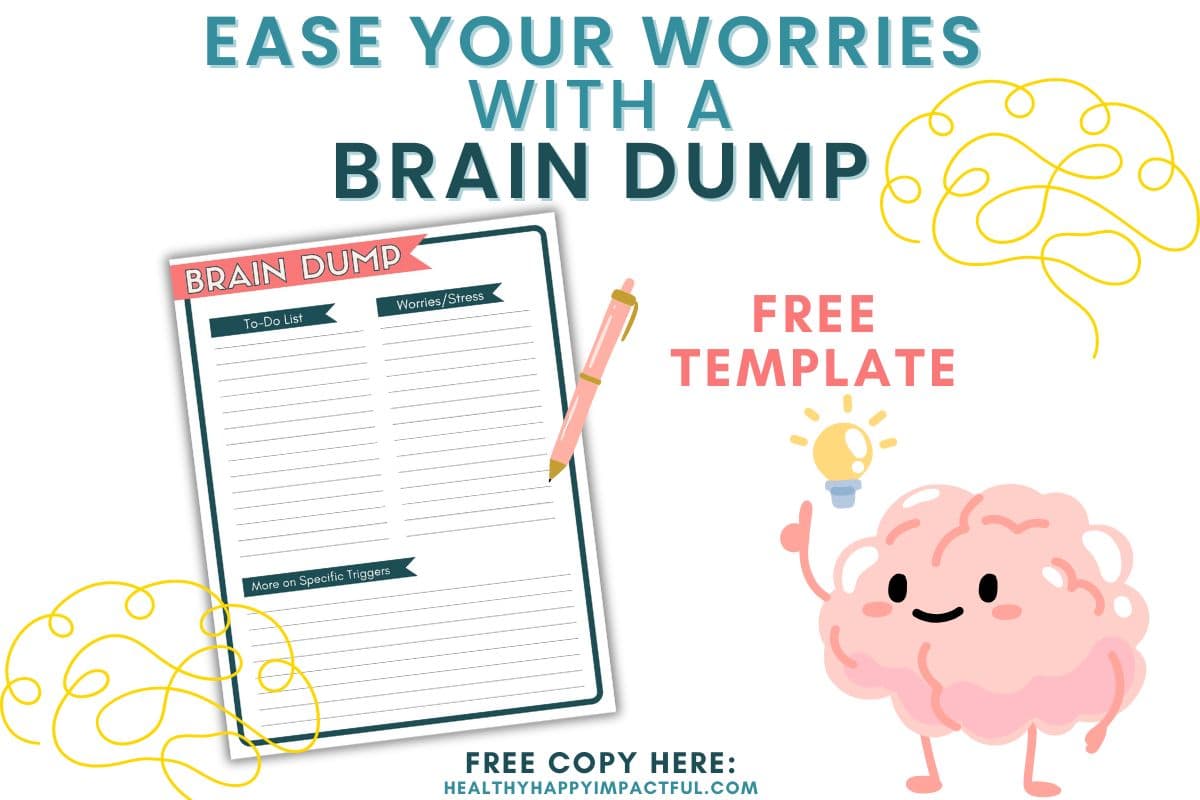 free brain dump template, evening wind down activities