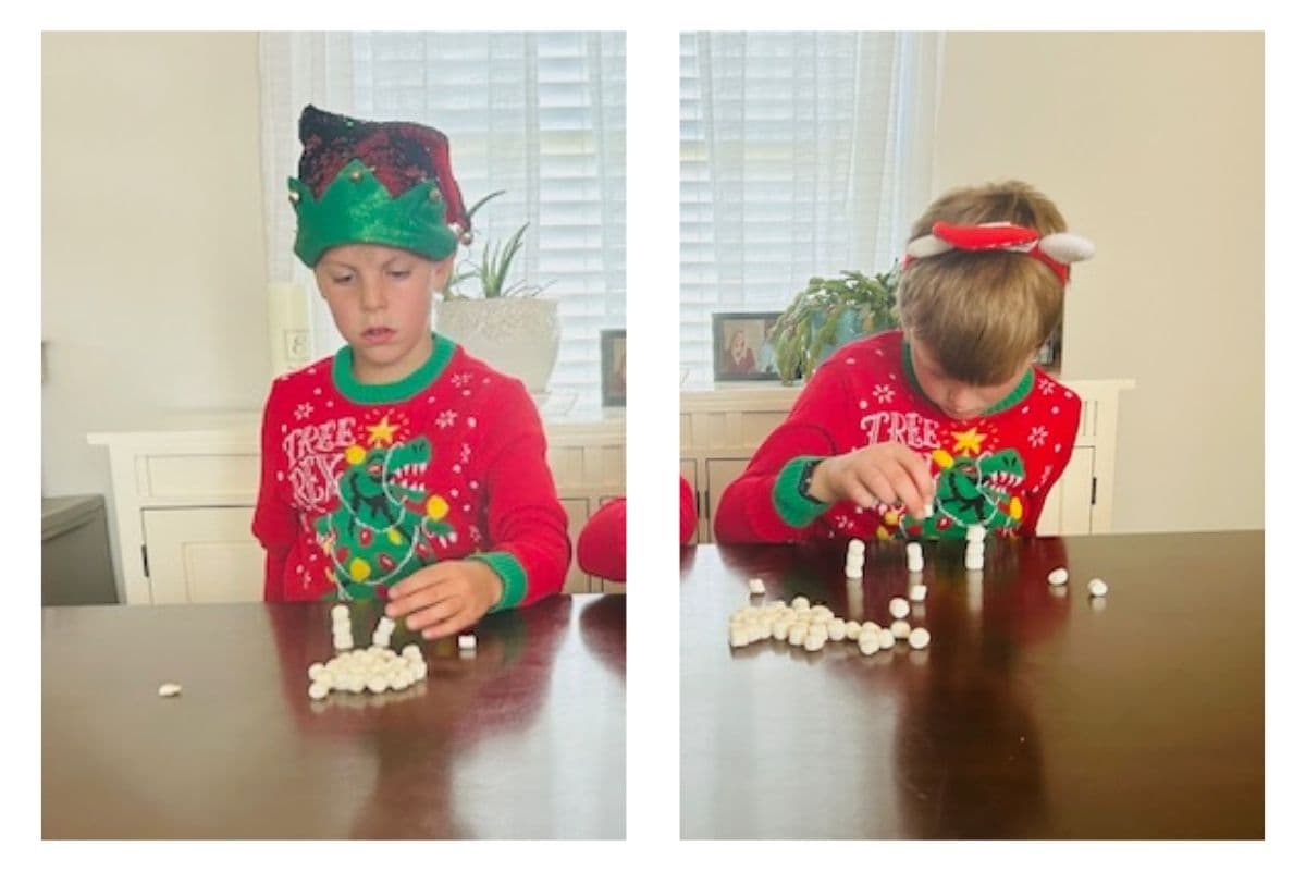 funny christmas minute to win it games with marshmallows