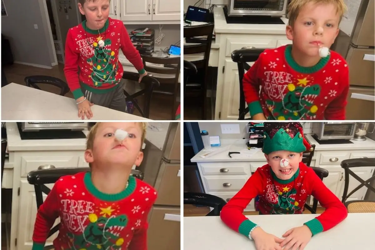 reindeer or snowman nose
