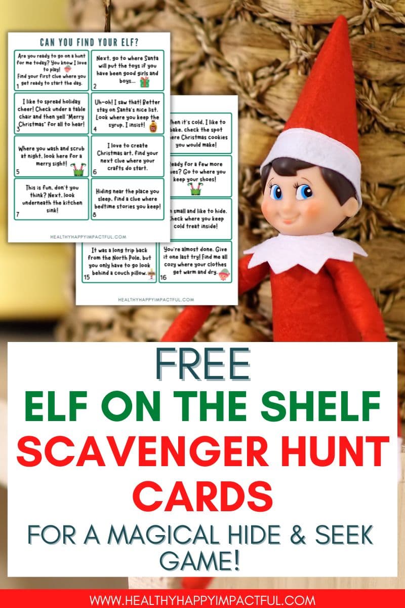 elf on the shelf scavenger hunt ideas; riddles. clues