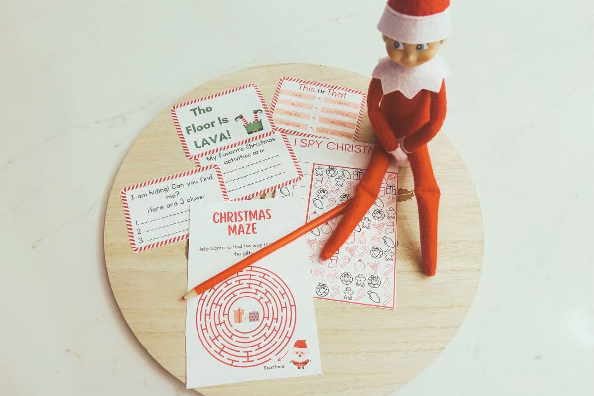 printable elf on the shelf props