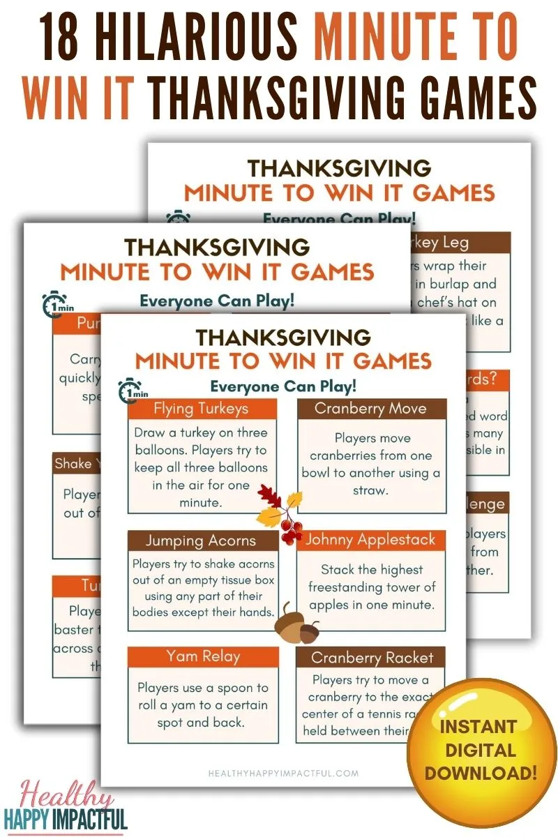 20 hilarious thanksgiving minute to win it games to laugh all day