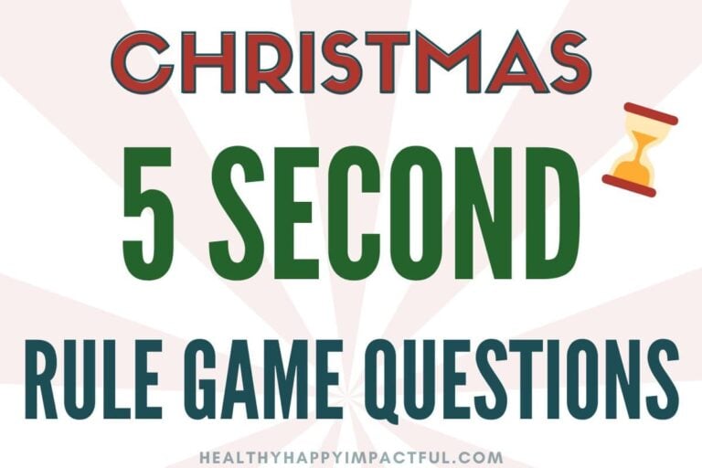 5 second rule game questions Christmas featured image