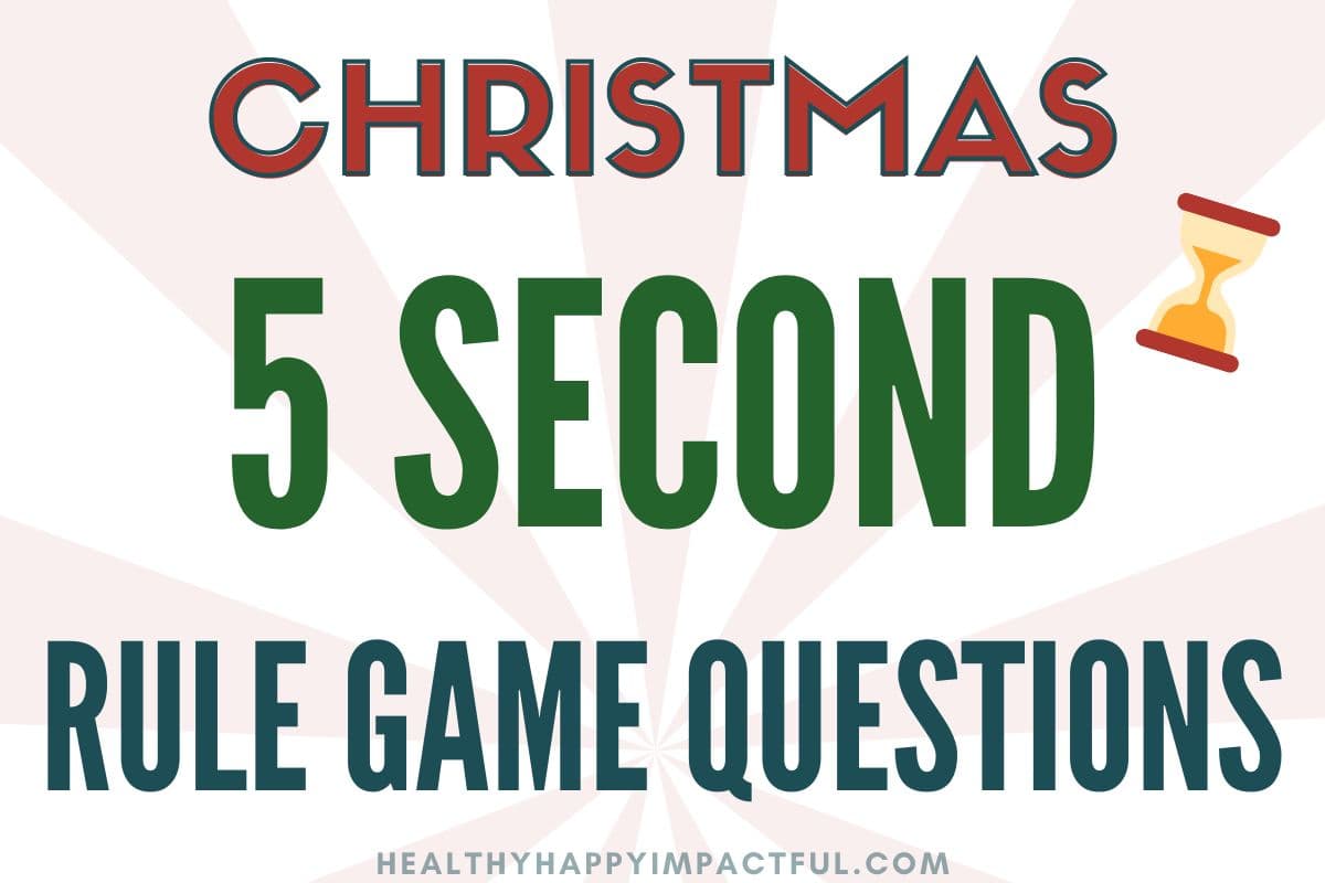 5 second rule game questions Christmas featured image