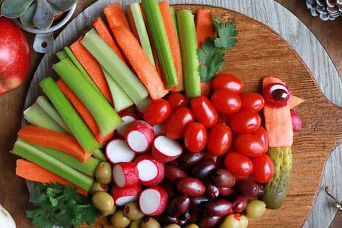 side turkey vegetable tray