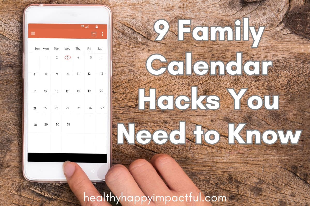 family calendar hacks and tips