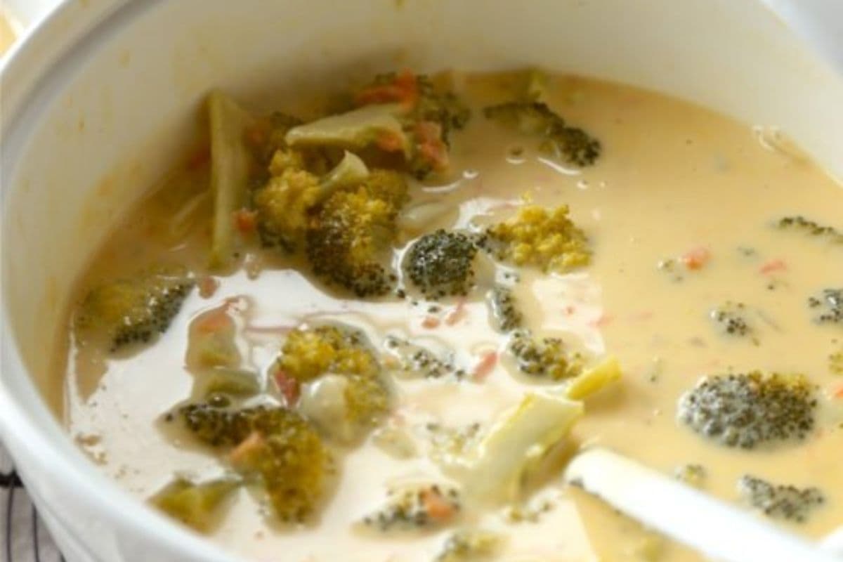 slow cooker broccoli cheese soup