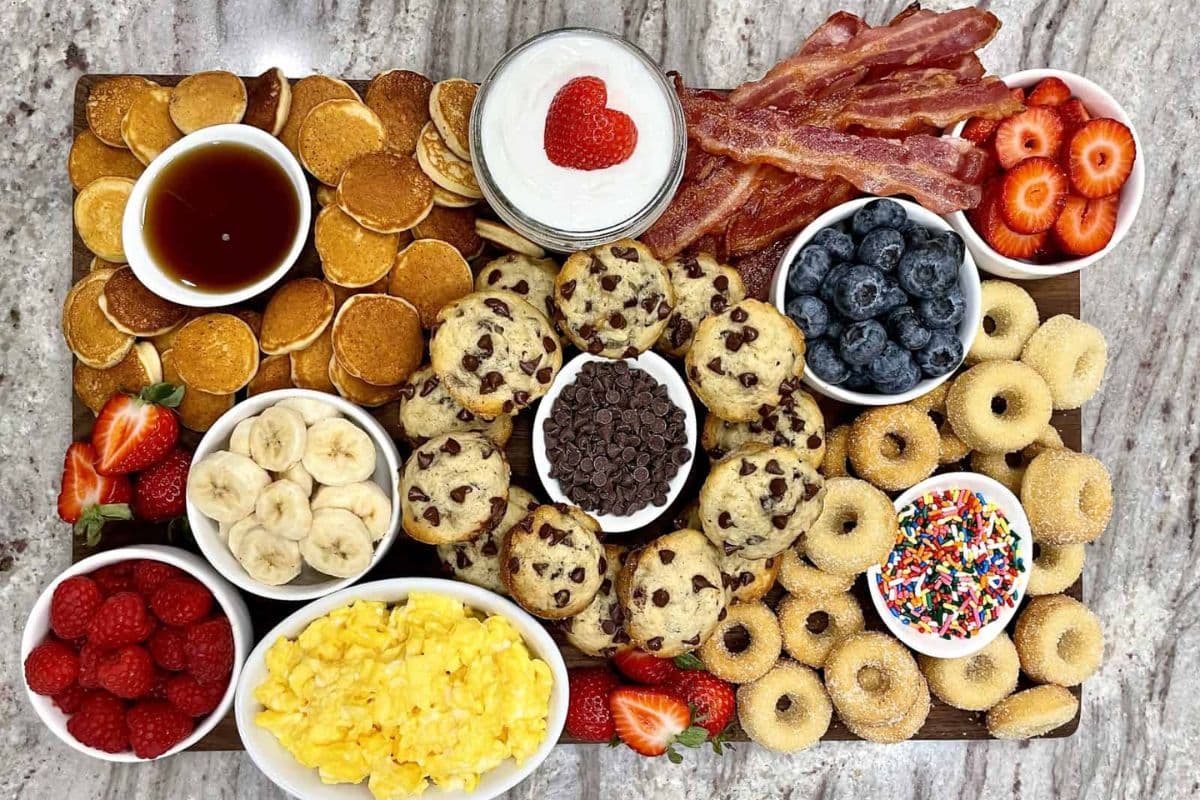 kid-friendly breakfast board