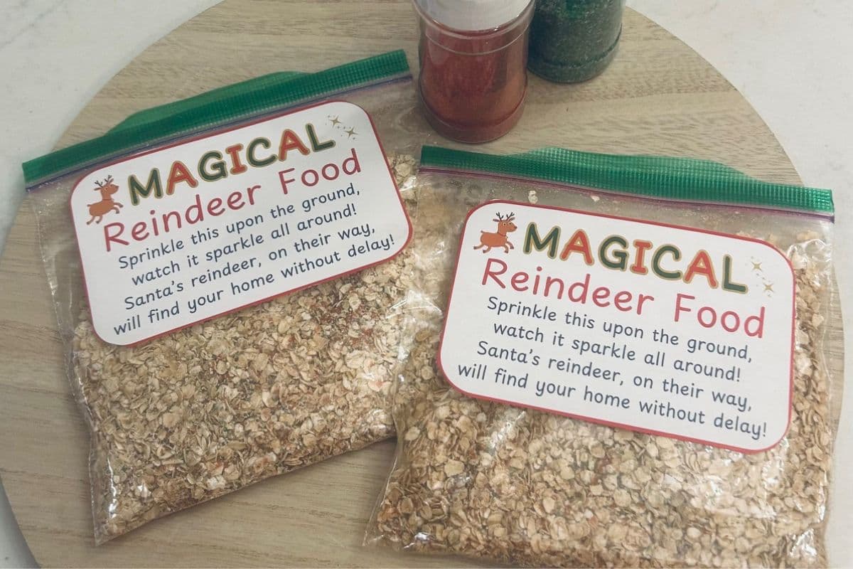 reindeer food tags for bags 