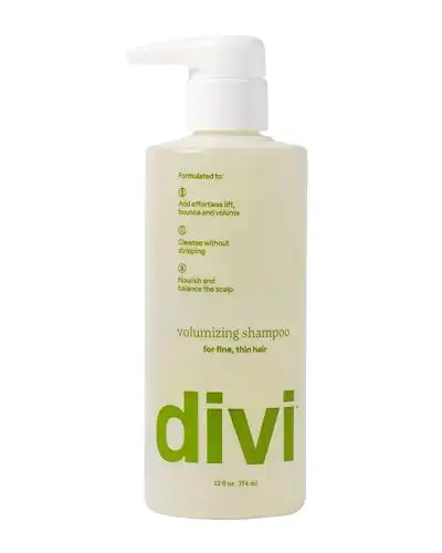 divi Volumizing Shampoo for Women and Men - Lightweight Volume Shampoo for Fine Hair - Formulated to Cleanse, Nourish and Balance the Scalp, 12 Fl Oz.