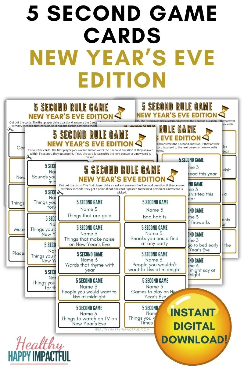 5 second rule game pdf printable; new year's eve party games for kid and adults