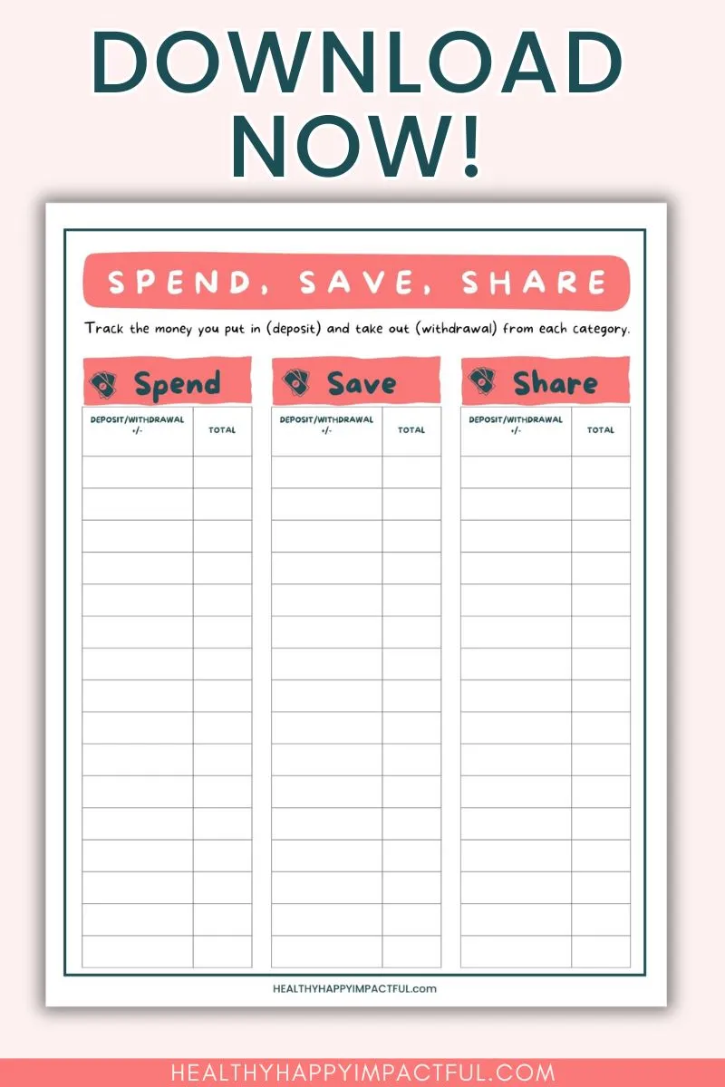 free printable budget worksheet for kid and students