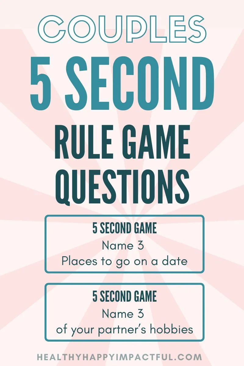 5 second game rules; relationship edition