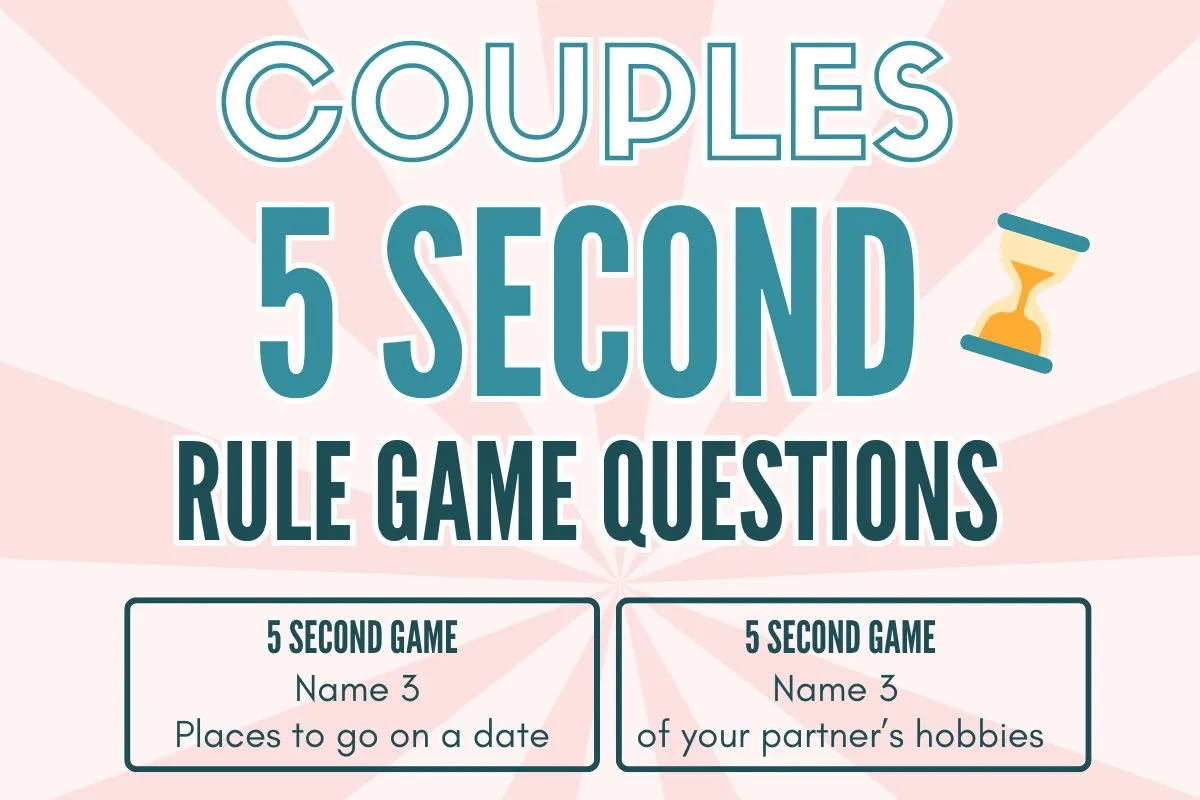 5 second rule game for couples; name 3