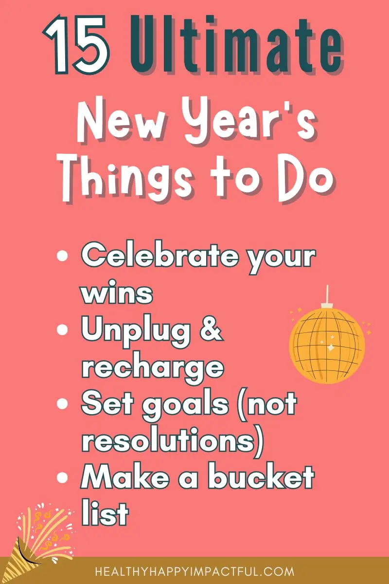 New Year Day activities for adults, things to do that make for a great year