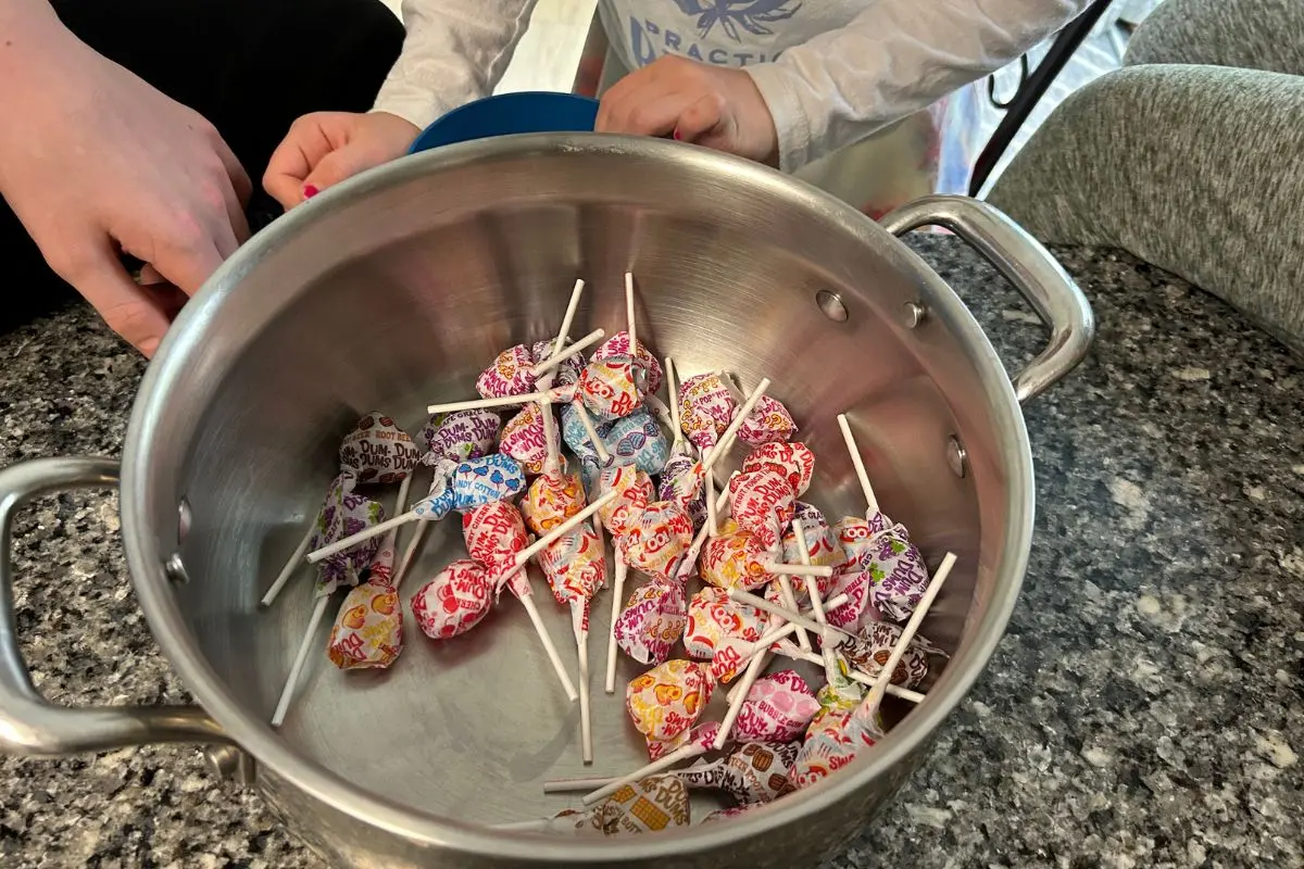 bowl of lollipops inside