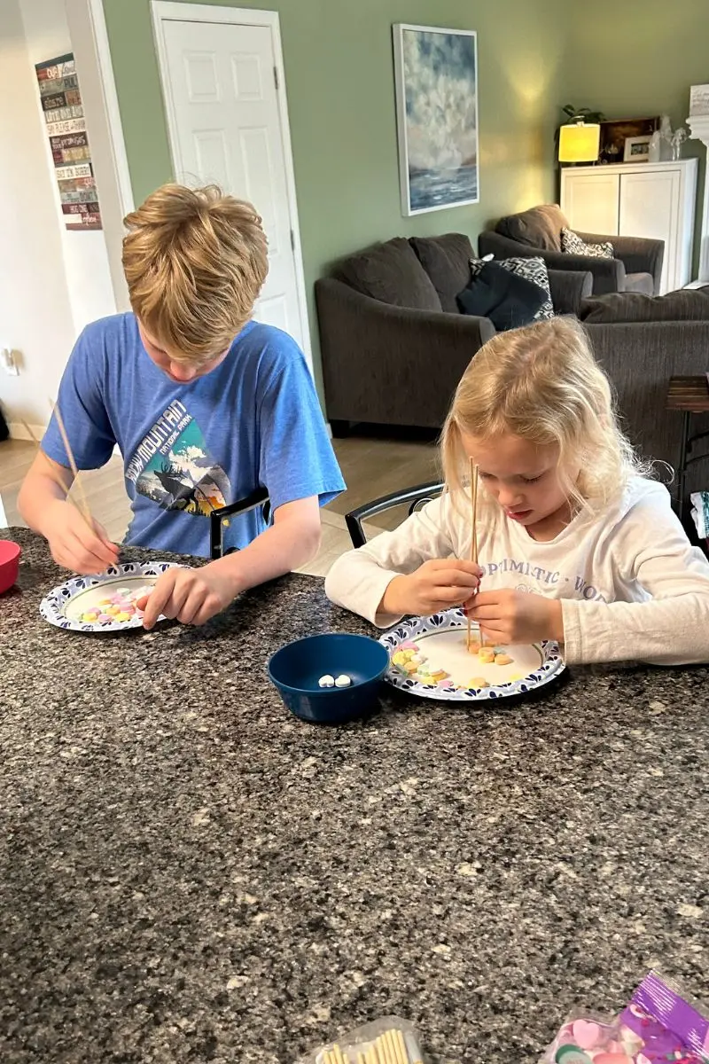 chopsticks Minute to win it games for Valentine's Day to play at home