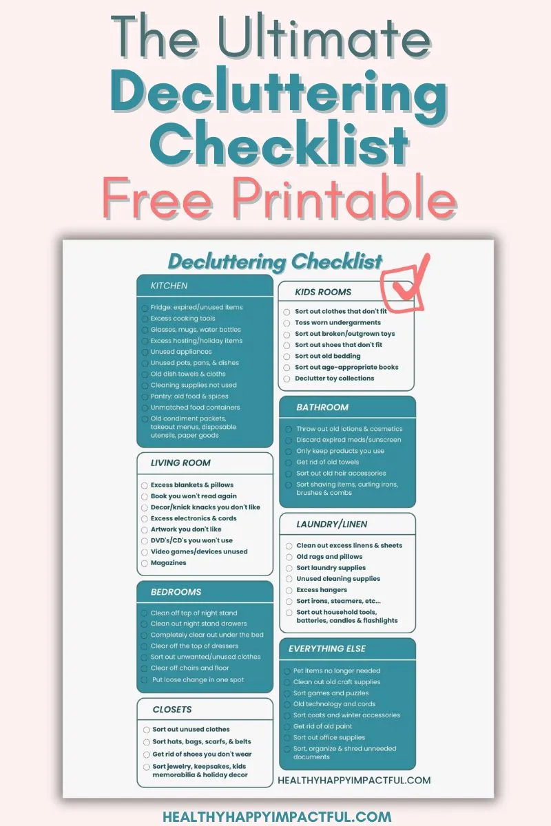 the ultimate home decluttering checklist