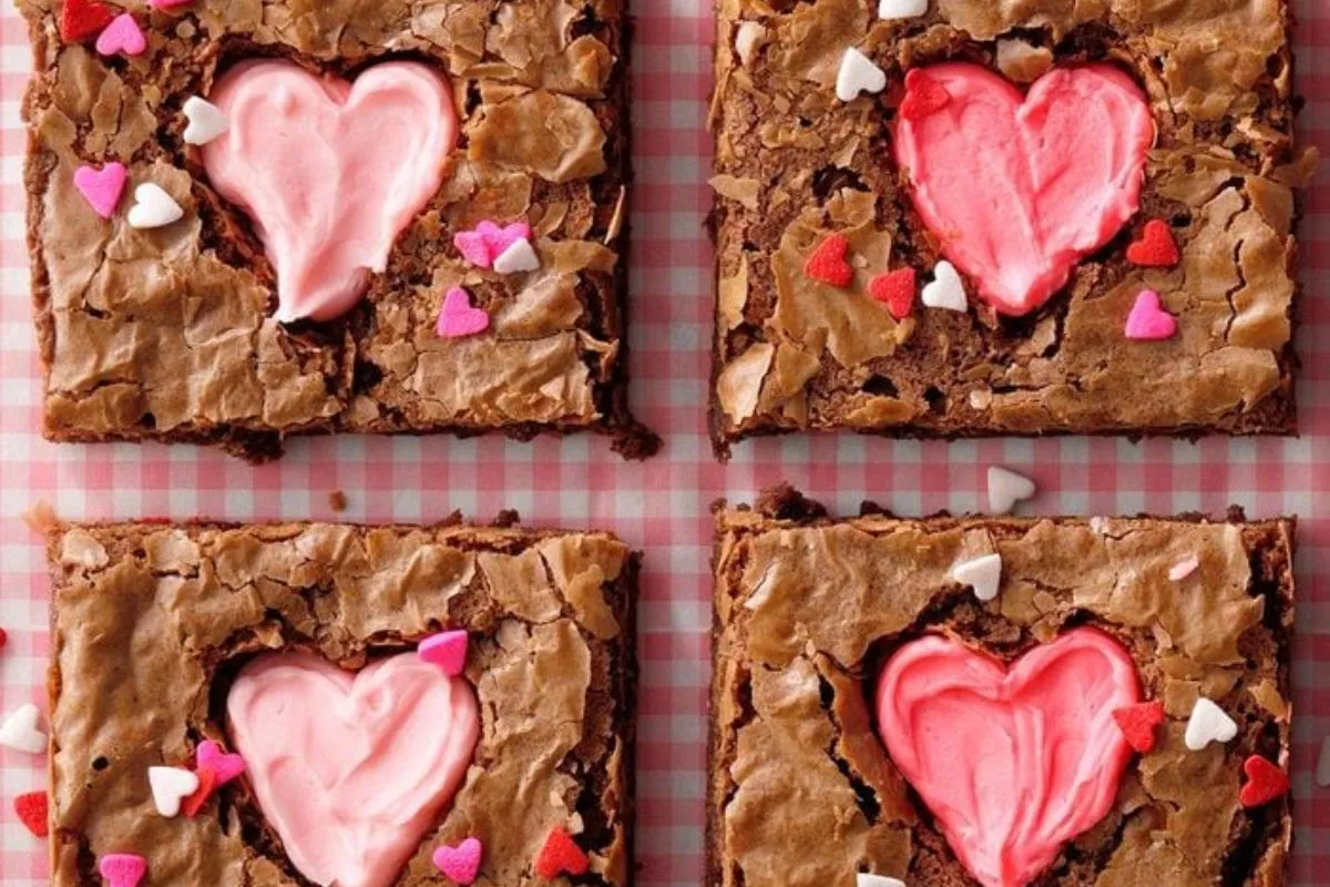 brownies; sweet Valentine's Day treats for kids to make