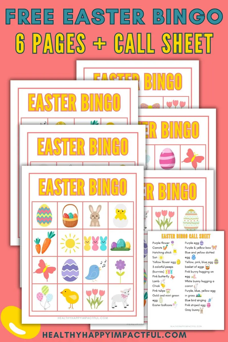 Free bingo game for kids this Easter, party, groups