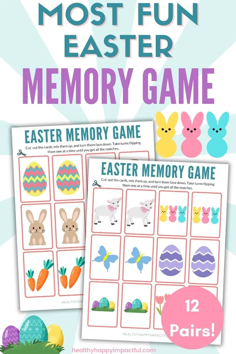 Easter memory game free printables