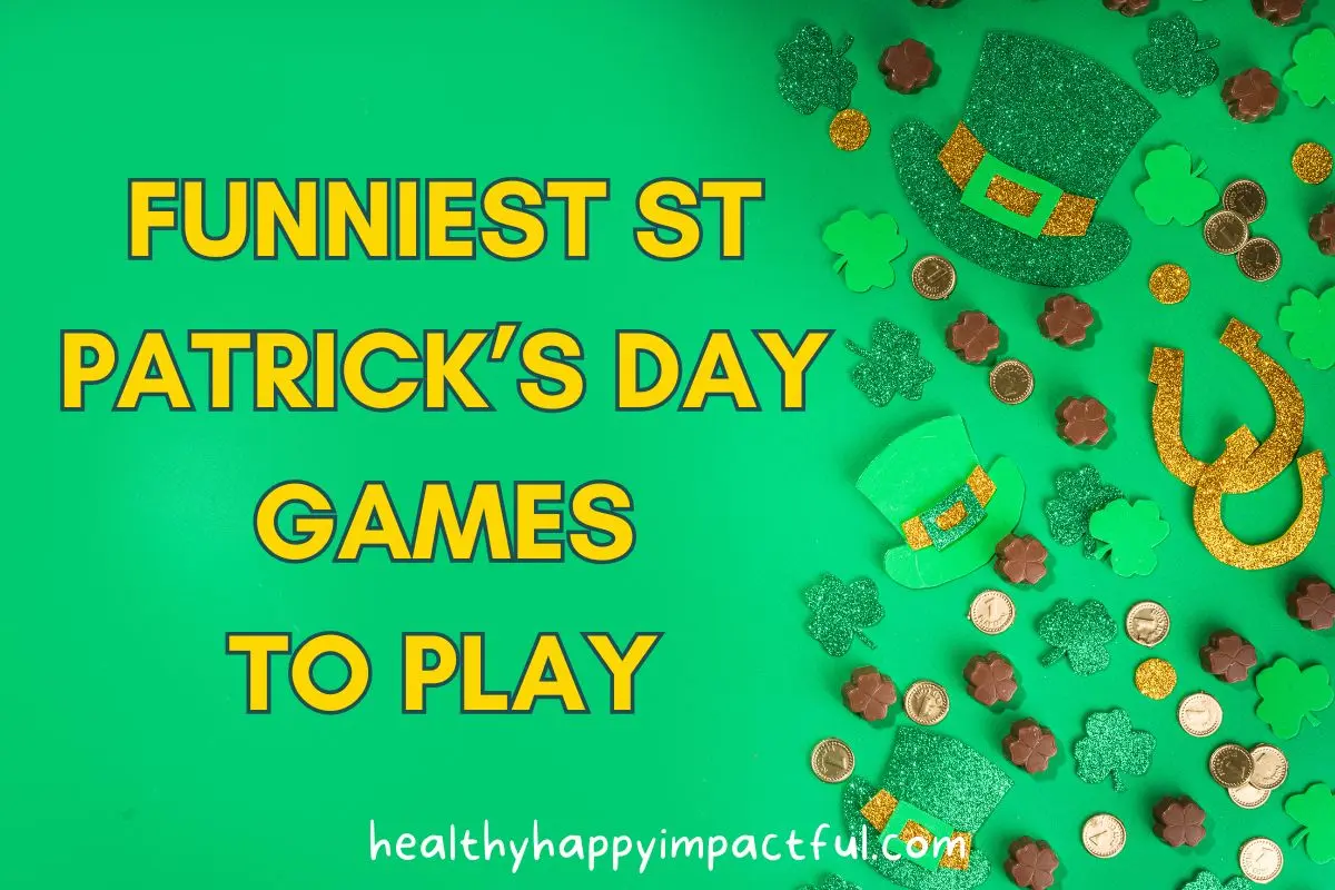 St Patrick's Day games with horseshoe, hat, coins, featured image