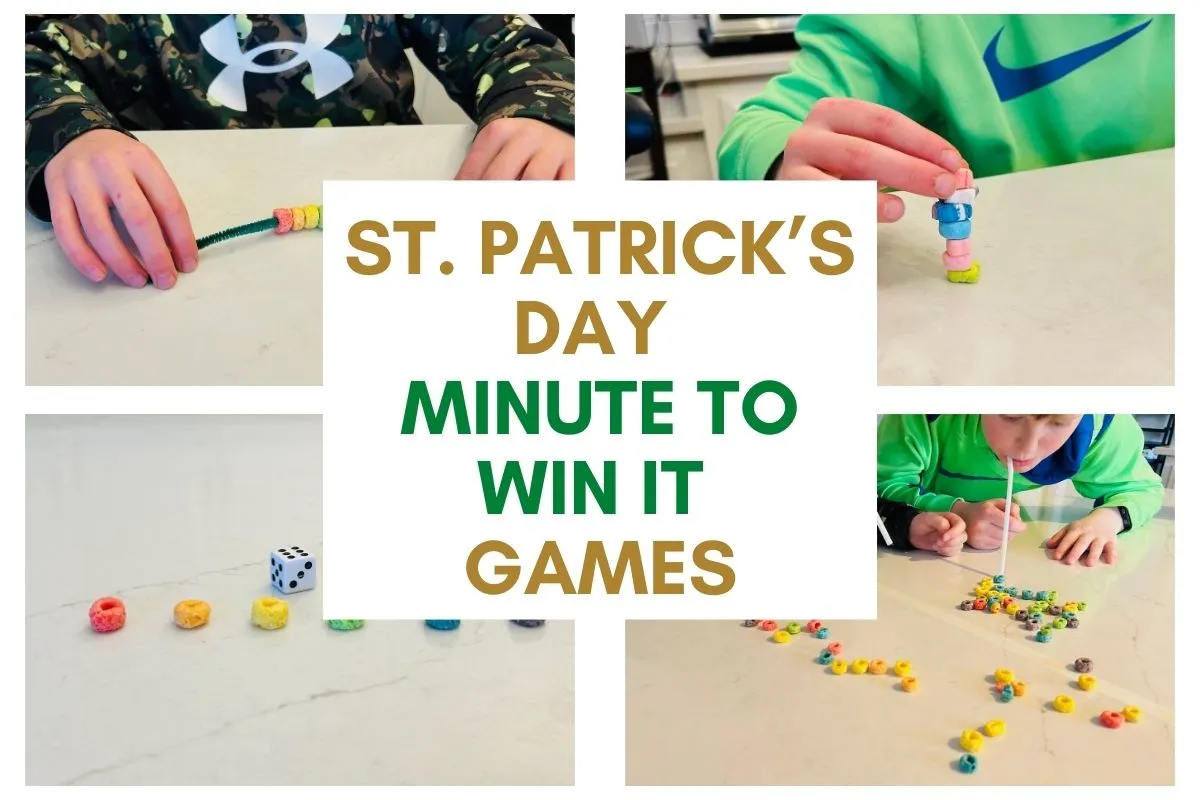 St. Patrick's Day minute to win it games and activities for kids and families