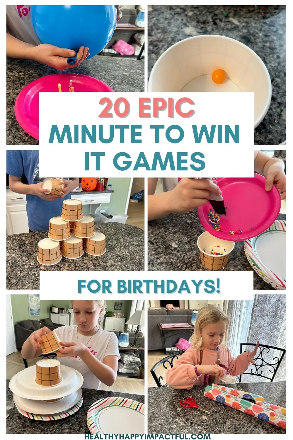 20 epic minute to win it games for birthday parties and at home celebrations