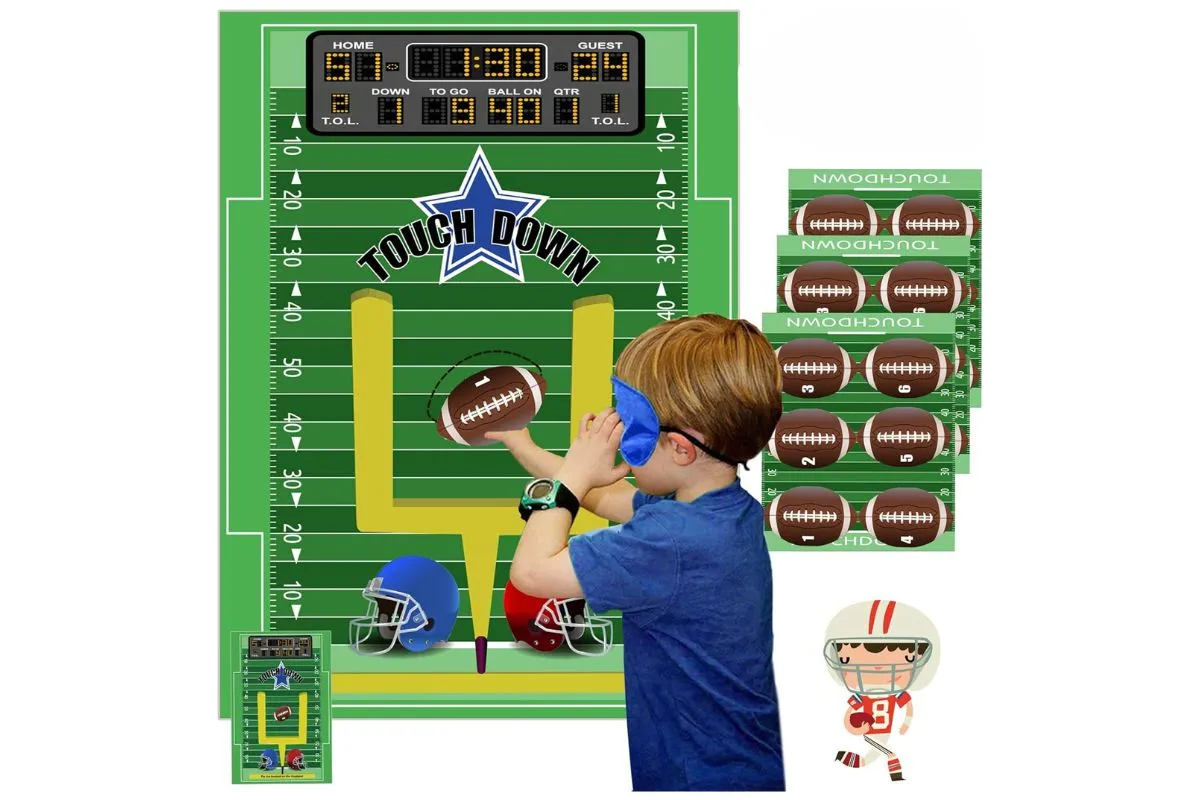 pin the football on the goal game