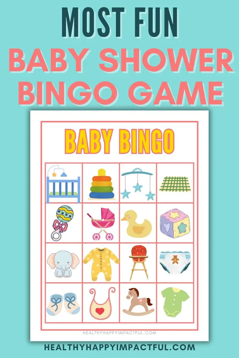 baby shower bingo game cards printable