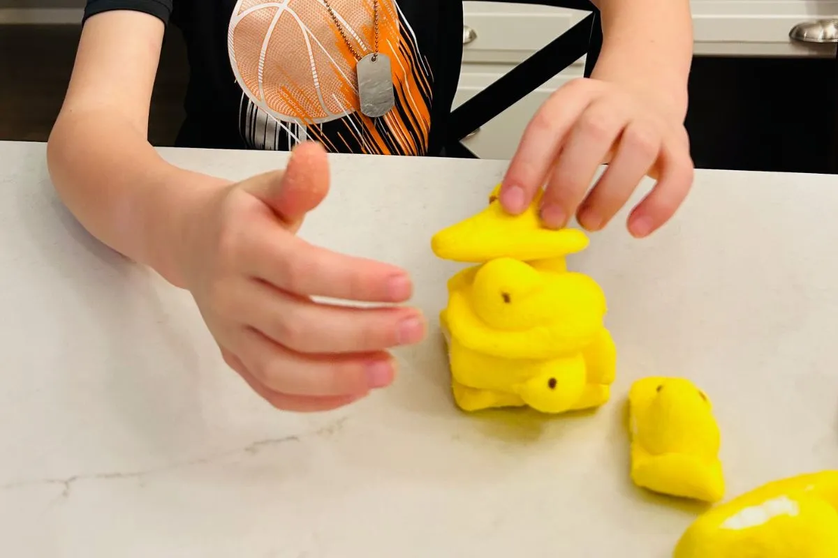 fun Easter themed minute to win it games for kids with peeps