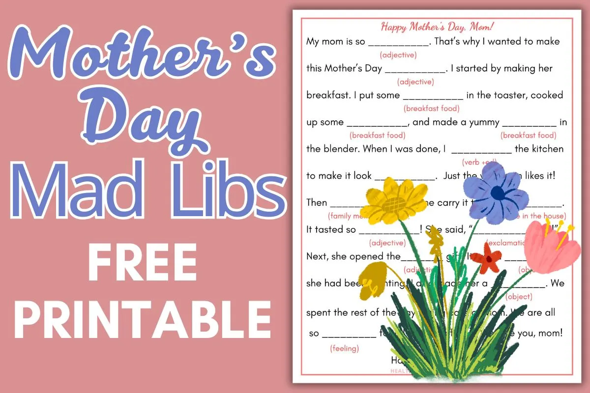 mother's day mad libs funny free printable