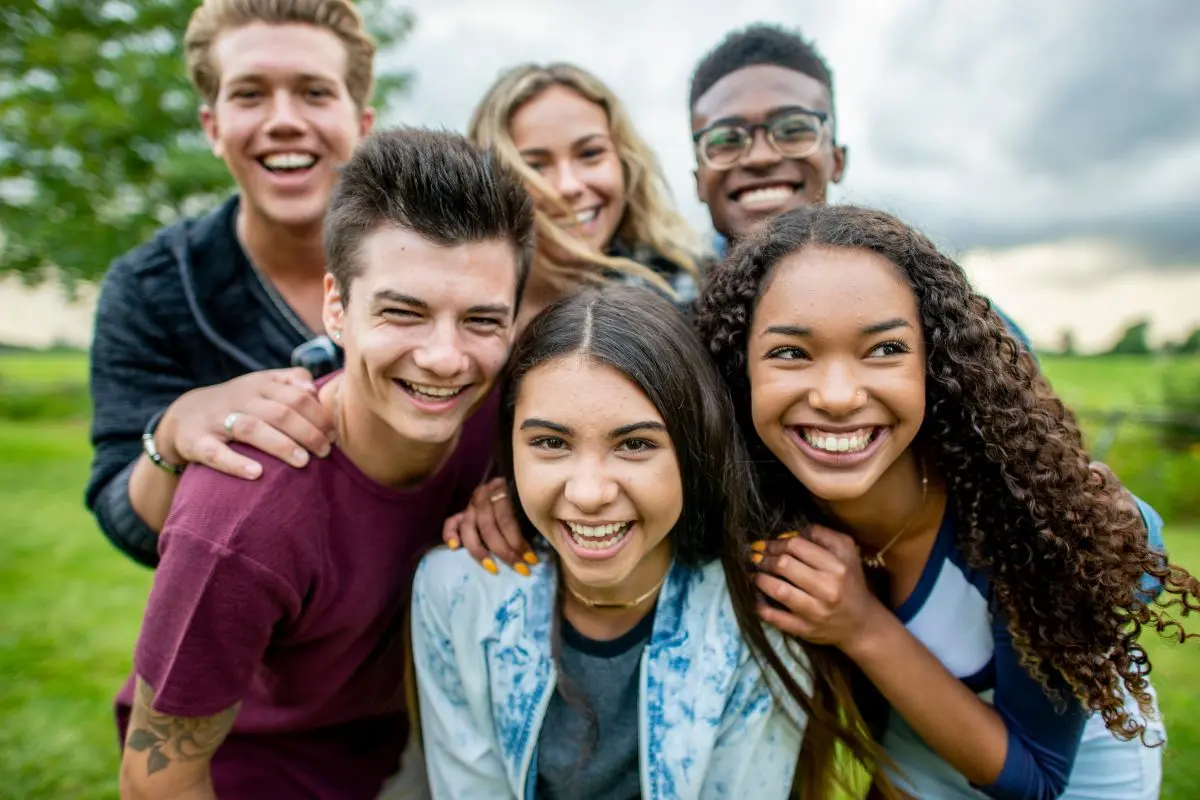 group of kids smiling