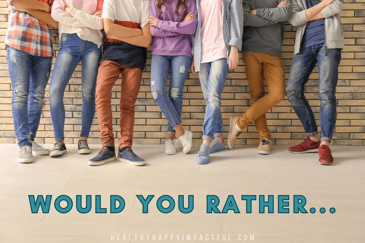 funny would you rather questions for teens, teenagers, high school, middle school, featured image