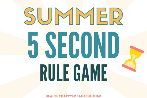 summer 5 second game for groups, youth groups, family
