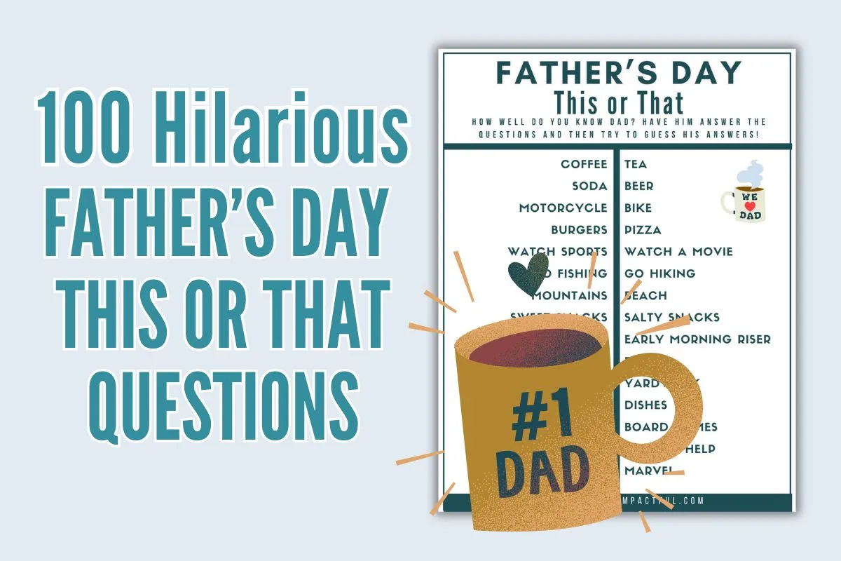 Father's Day this or that questions game; hilarious; funny