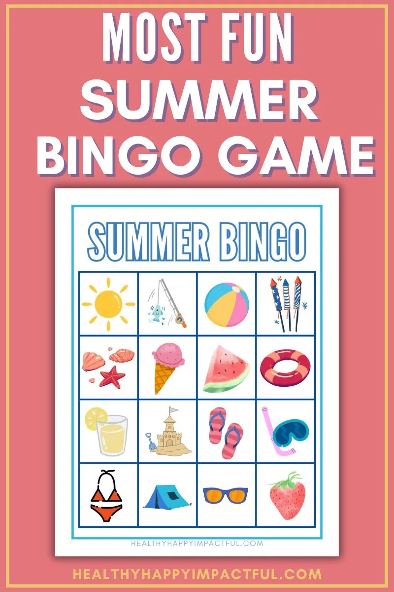 summer bingo printable board cards free