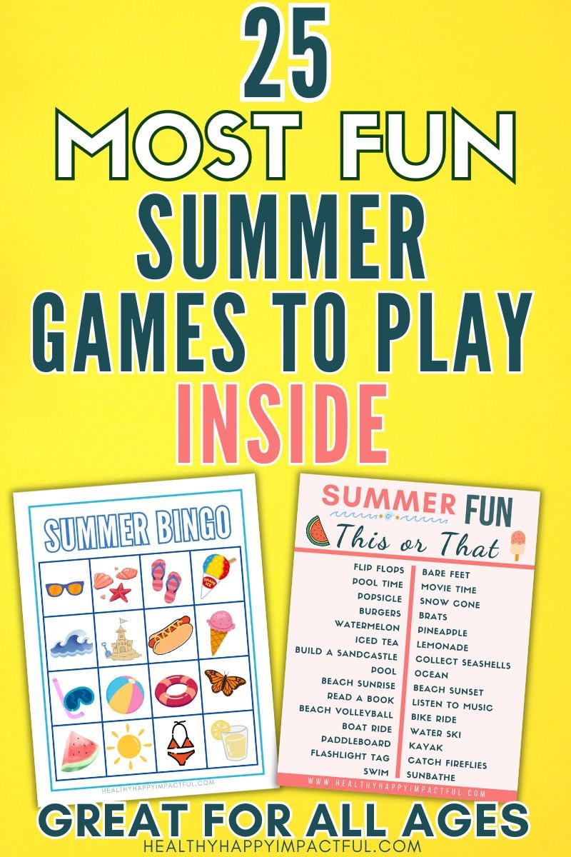 exciting summer games to play inside for groups and family
