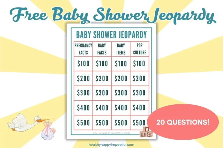 baby shower jeopardy questions and answers game for sprinkle, coed