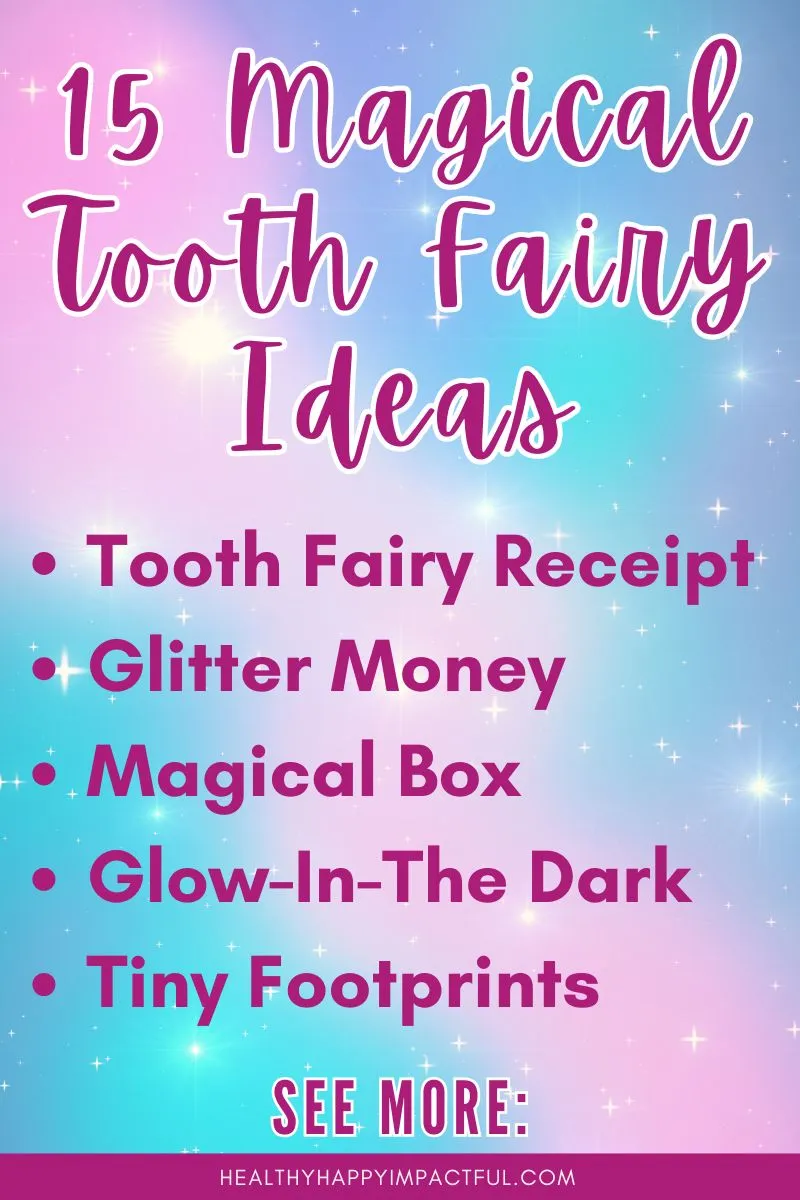 magical ideas for the tooth fairy; first; money; gift; last minute; glitter; coins